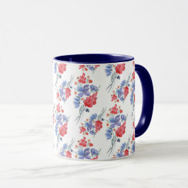 Caneca Aquarela, flores.