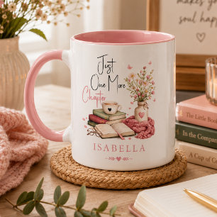 Caneca Aquarela Mais Um Capítulo Floral Leitor 