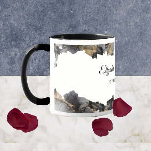 Caneca Aquarela Vanessa Black and White Mug