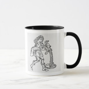Caneca Aquário (o portador de água) uma ilustração de