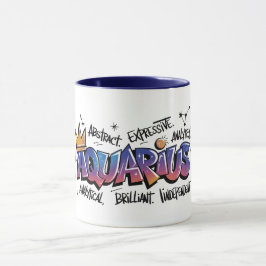 Caneca Aquário Zodíaco Grafite