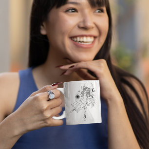 Caneca Aquarius Girl 15oz Black Rim Mug