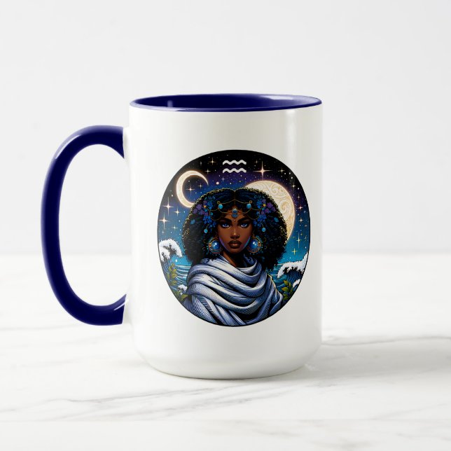 Caneca Aquarius Traits and Dates  | Water Bearer (Esquerda)