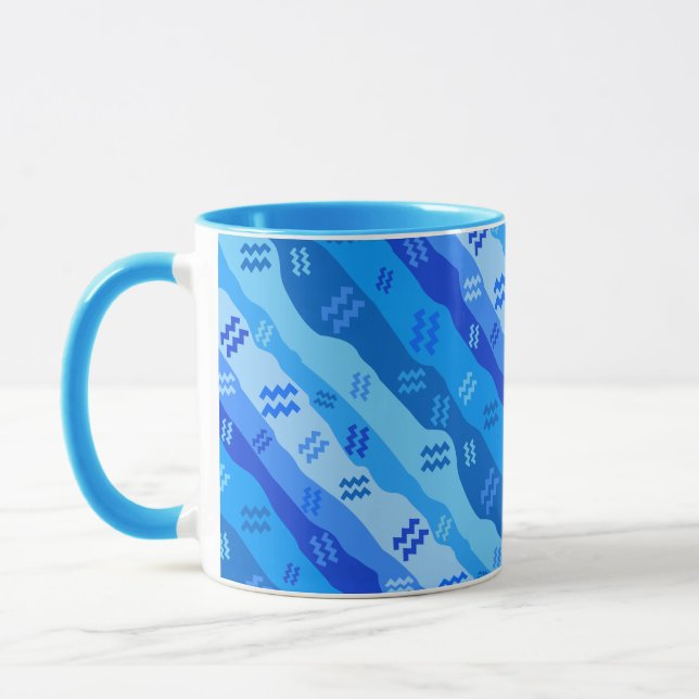 Caneca Aquarius Zodiac Stripes (Esquerda)
