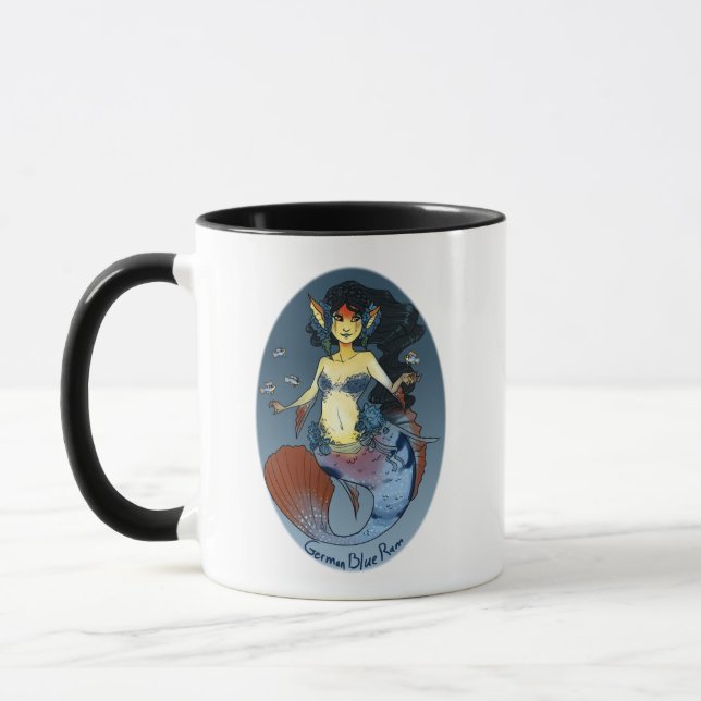 Caneca Aquatics das sirenes da sereia da cichlidae da ram (Esquerda)