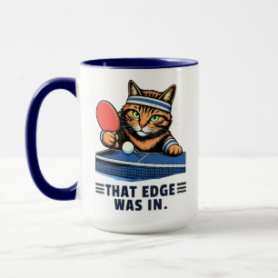 Caneca Aquele Corte Estava Dentro Mesa De Ténis Gato