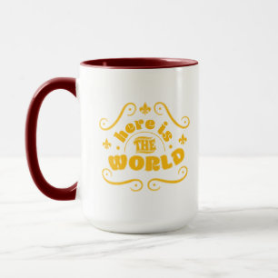 Caneca Aqui está o mundo