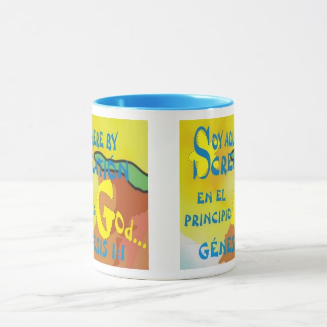 Caneca Aqui Por Criação (EngEsp) Coffee Mug (Centro)