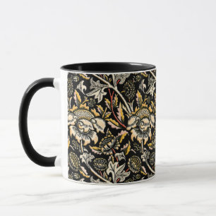 Caneca Arabesque floral escuro de William Morris