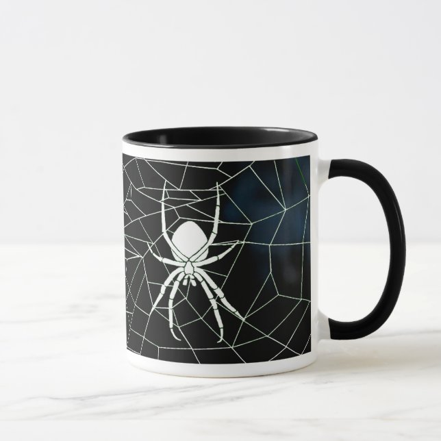 Caneca Aranha branca na teia, borda (Direita)