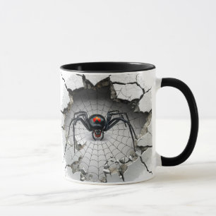 Caneca Aranha grande em uma teia