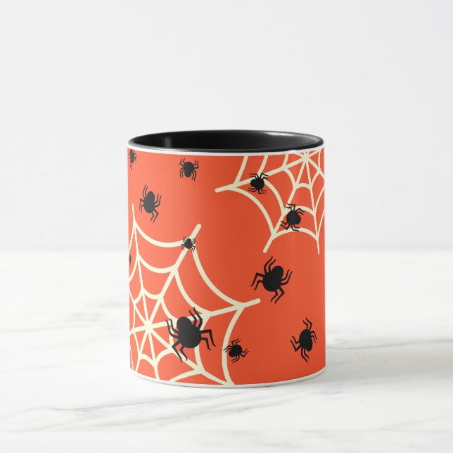 Caneca Aranhas Halloween na Web (Centro)