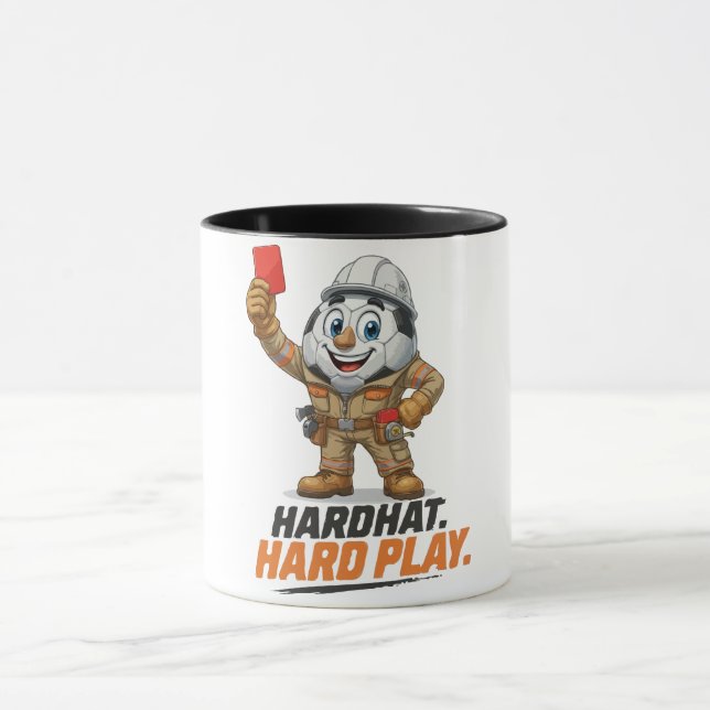 Caneca Árbitro de Futebol com Capacete de Construção (Centro)