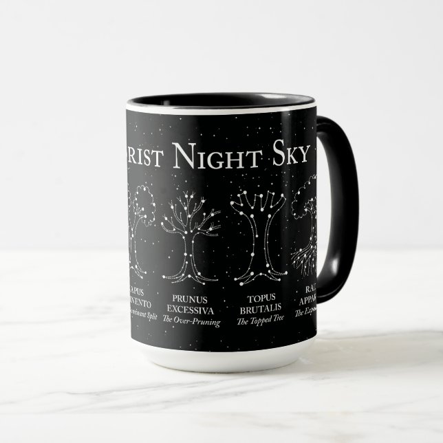 Caneca Arborist Night Sky Black 15 oz. (Frente Esquerda)