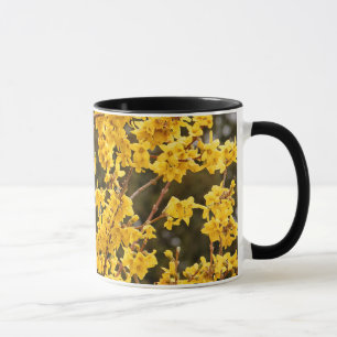 Caneca Arbusto dourado bonito do Forsythia