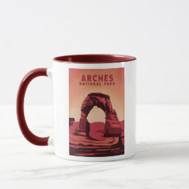 Caneca Arches National Park - Ilustração Minimalista