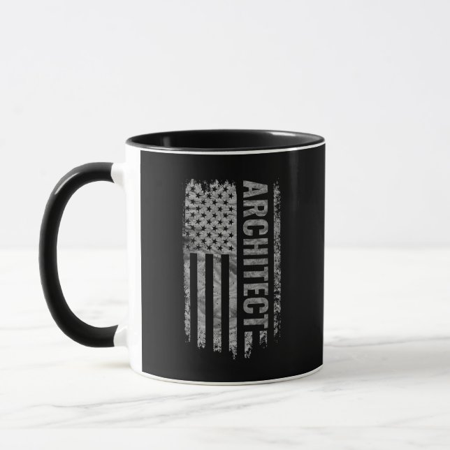 Caneca Architect USA Flag Distressed design (Esquerda)