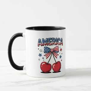 Caneca Arco americano de Cherry Aestic EUA Flag