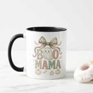 Caneca Arco Coquette Halloween Ghost Boo Mama Dotou Mãe