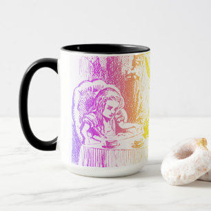 Caneca Arco-íris Alice no País das Maravilhas da Arte I
