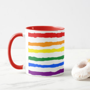 Caneca Arco-Íris Bruto Stripe Café Mug