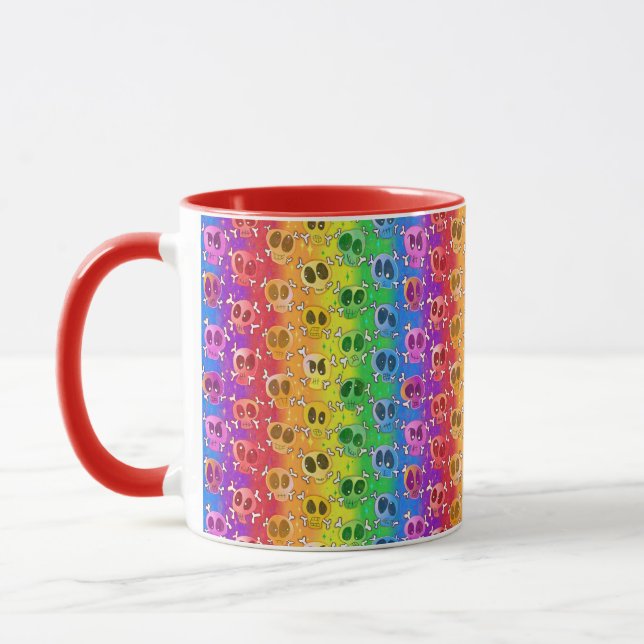Caneca Arco-Íris Crânios de Orgulho gay (Esquerda)