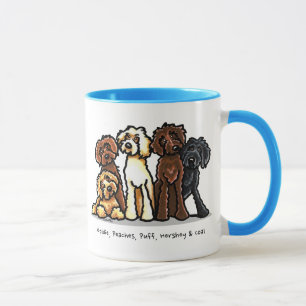Caneca Arco-íris de Labradoodle personalizado