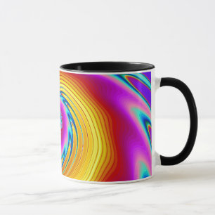 Caneca Arco-íris líquido de roda do vidro (1) das cores