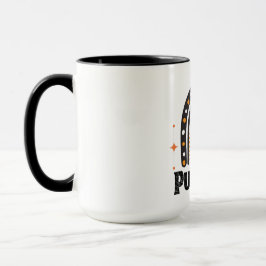 Caneca Arco-Íris Negro Elegante de Abóbora