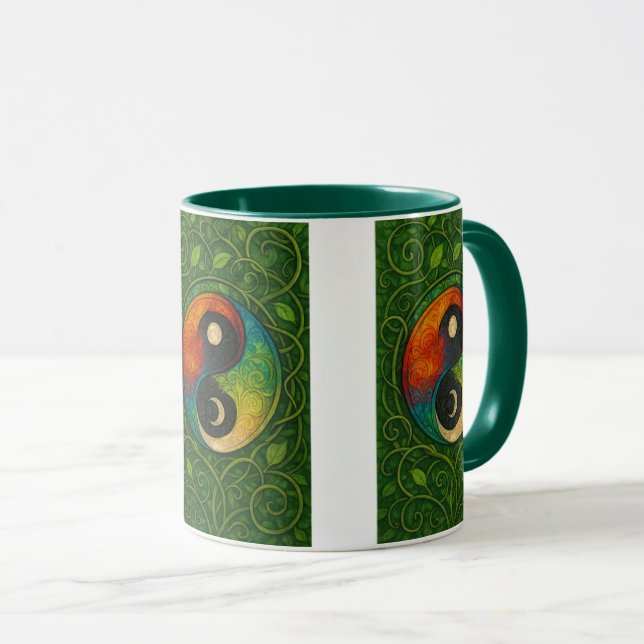 Caneca Arco-íris Yin Yang (Frente Esquerda)