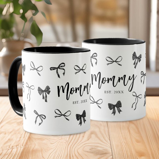 Caneca Arco Preto Personalizado de Mamãe (Criador carregado)
