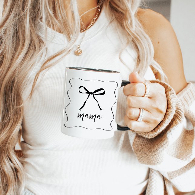 Caneca Arco Ribbon Mama Dia de as mães Mug Presente Para  (Criador carregado)