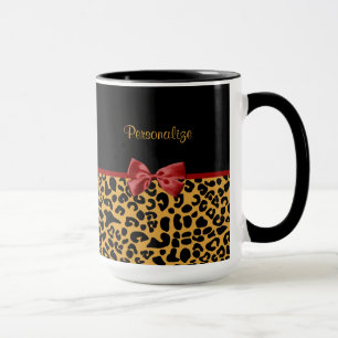 Caneca Arco vermelho na moda da fita do impressão preto