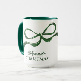 Caneca Arcos de Natal modernos | Verde de Natal Clássico