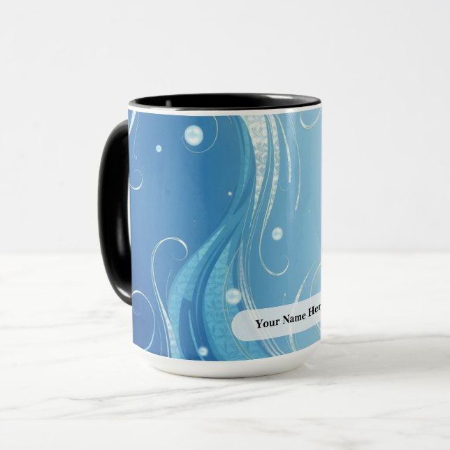 Caneca Arctic Blue Foil Pearl Wisp (Frente Esquerda)