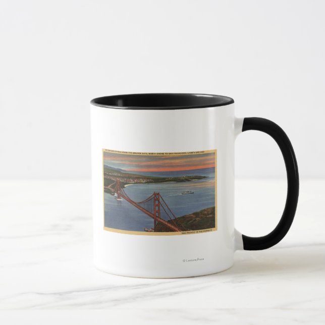 Caneca Áreas de ponte e baía da porta do Ouro (Direita)