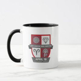 Caneca Aries Birthday Crest™ for April 1-19 Mug