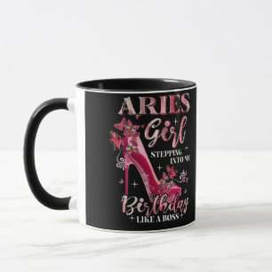 Caneca Aries Girl Entrando No Meu Aniversário Como Um Ch