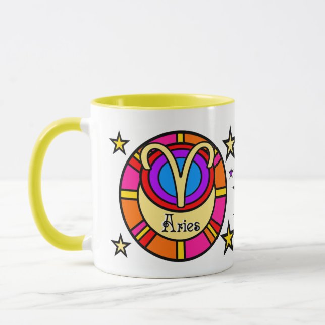 Caneca Aries Zodiac - Símbolo Mug (Esquerda)