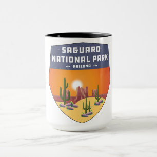 Caneca Arizona de Souvenir Cactus no Parque Nacional do S