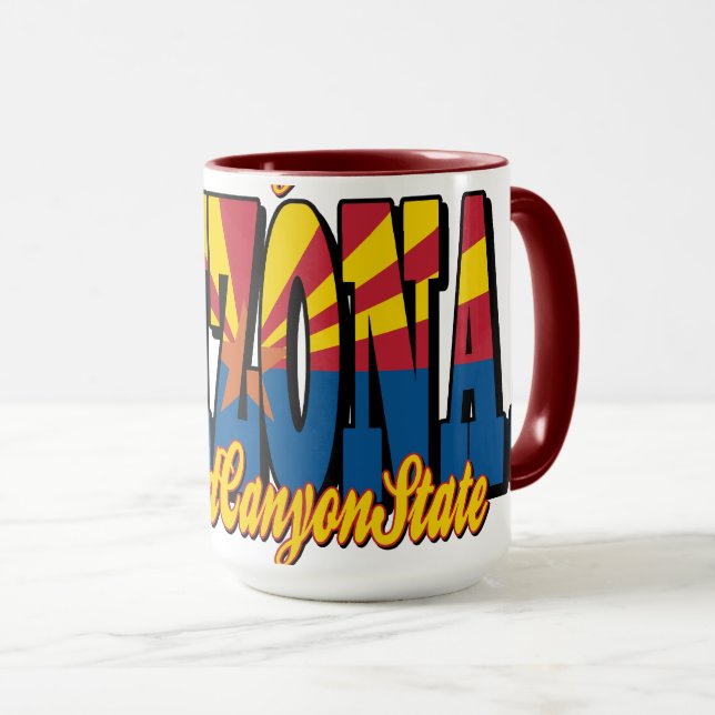 Caneca Arizona Grand Canyon Estado Tiled Across (Frente Esquerda)