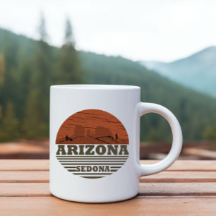 Caneca arizona sedona vintage pôr do sol paisagem az