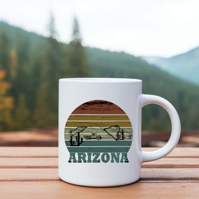 Caneca Arizona Sedona vintage sunset retro az (Criador carregado)
