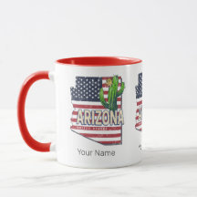 Arizona State United States Retro Map Vintage EUA