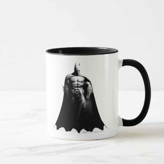 Caneca Arkham City | Batman Black and White Wide Pose (Direita)