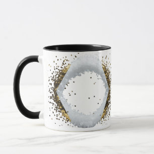 Caneca Armação de Diamante Dourado Minimalista Combo Bran