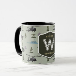 Caneca Army Military Camouflage Green Camo Pattern
