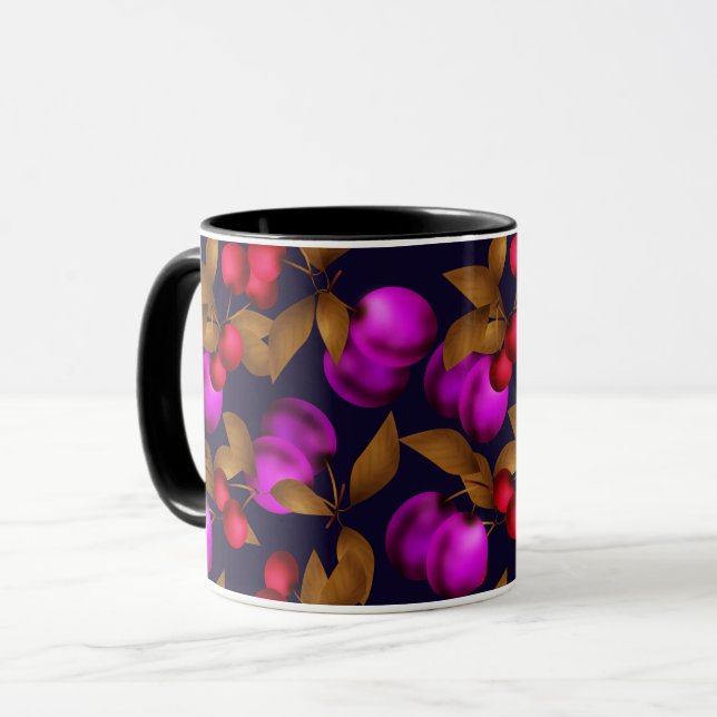 Caneca Aromas frutas, de ameixa, de cereja (Frente Esquerda)