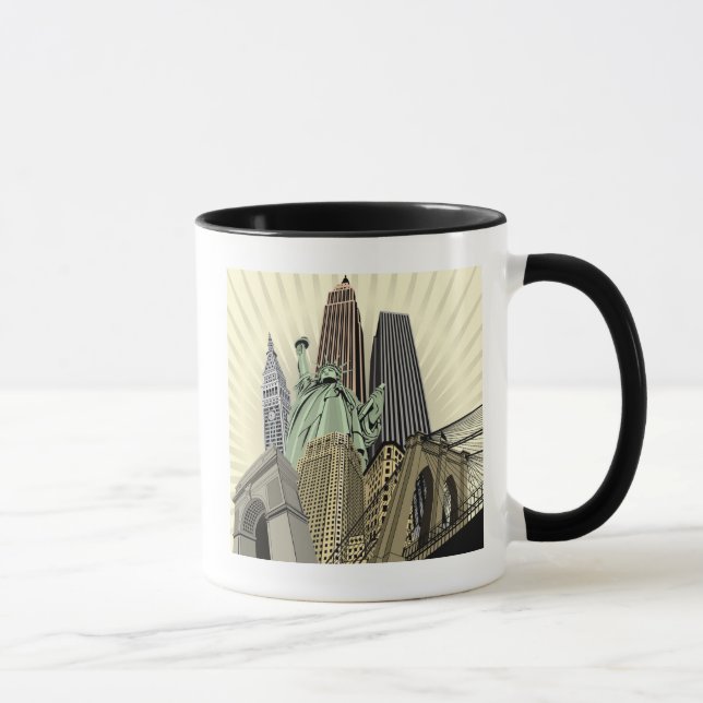 Caneca Arquitectura da cidade estilizado super NYC (Direita)