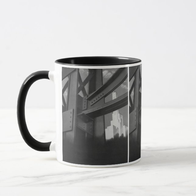 Caneca Arquitetura de arranha-céu de construção de aço vi (Esquerda)